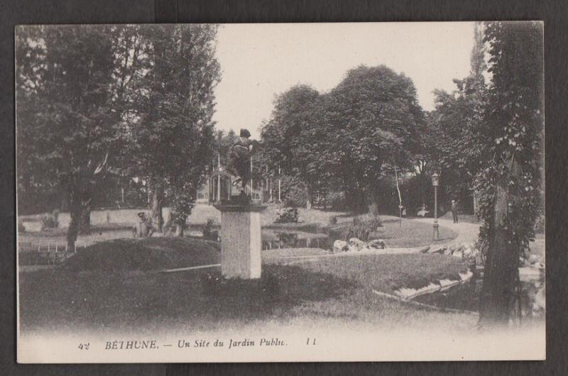 View In The Public Gardens, Bethune France - Unused