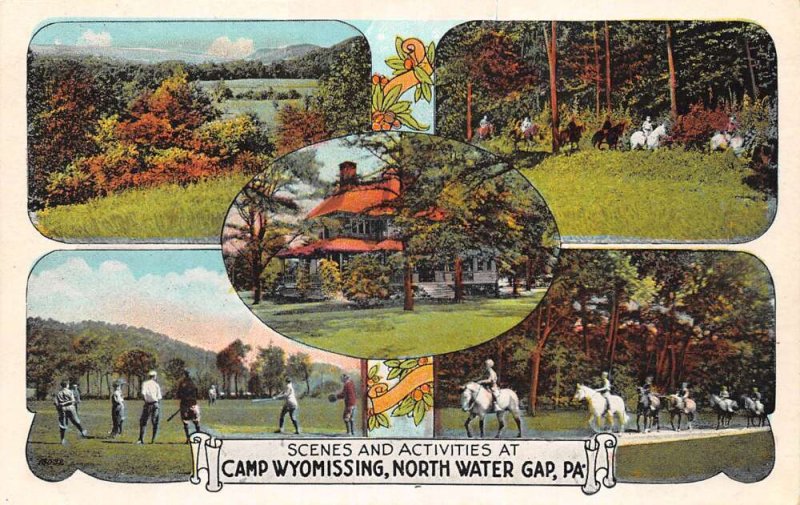 North Water Gap Pennsylvania Scenes At Camp Wyomissing, Color Litho. PC U5825