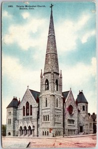 Trinity Methodist Church Denver Colorado CO Parish Building Postcard