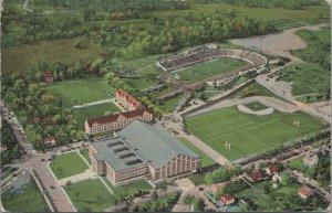 Postcard Aerial View Athletic Dept Purdue University La Fayette IN 1938