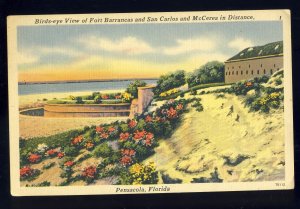 Pensacola, Florida/FL Postcard,  Fort Barrancas & San Carlos & McCerea