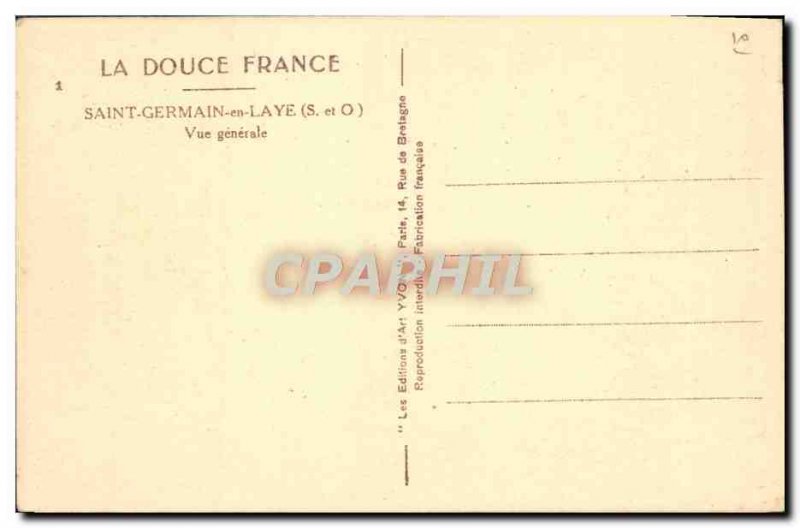 Postcard Old Saint Germain En Lays Vue Generale