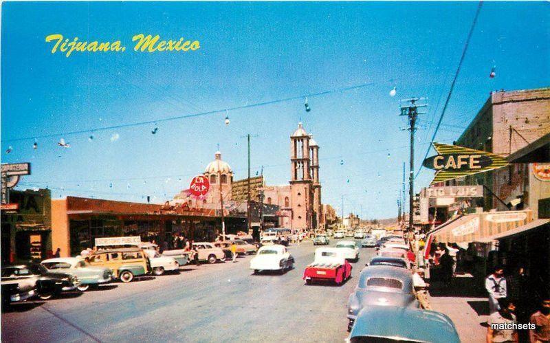 1950's autos TIJUANA MEXICO Street View  woody wagon 5061