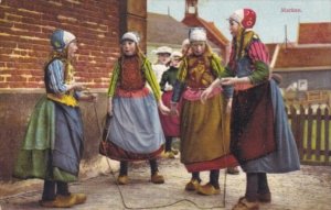 Netherlands Marken Young Girls Playing Jup Rope