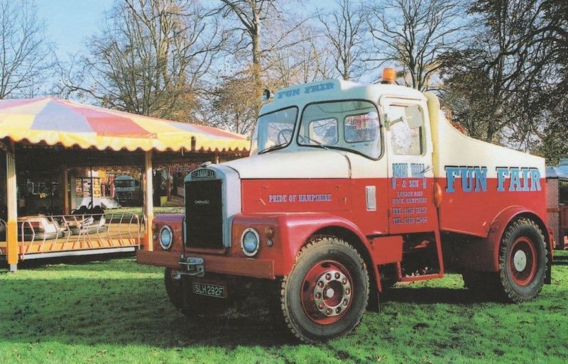 Pride Of Hampshire Dodgems Fairground Ride Lorry Postcard