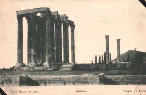 Vintage Postcard Athenes Temple De Jupiter Remains of the Temple Athens Greece