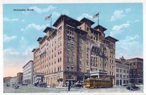 VINTAGE CONTINENTAL SIZE SOFT-PAPER PICTURE CHITTENDEN HOTEL MASONIC TEMPLE