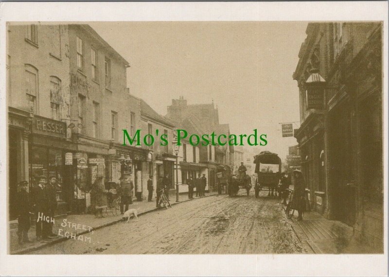 Surrey Postcard - Retro - Edwardian View of Egham High Street RR12946