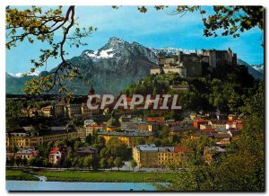 Modern Postcard Salzburg mit dem Untersberg