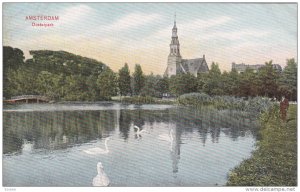 AMSTERDAM, Noord-Holland, Netherlands, 1900-1910's; Oosterpark, Swans