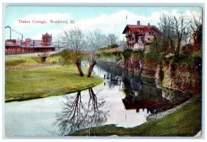 1910 Tinker Cottage River Lake Exterior Building Rockford Illinois IL Postcard