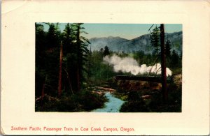 Vtg 1910 Southern Pacific Train in Cow Creek Canyon Oregon OR Postcard