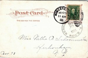Postcard NY Kingston Reform Protestant Dutch Church Duplex Cancel 1906 J11