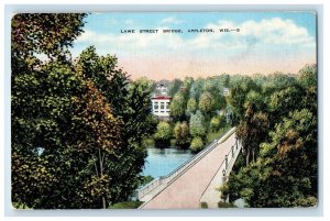 1944 View Of Lawe Street Bridge Appleton Wisconsin WI Posted Vintage Postcard