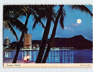 Postcard Eventide at Waikiki, Honolulu, Hawaii