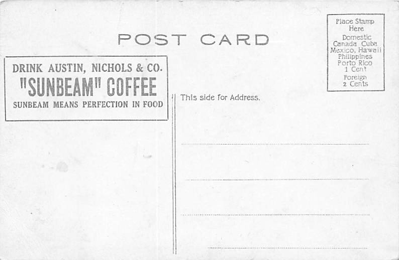 Drink Austin, Nichols & Co Sunbeam Coffee New York, USA Advertising Unused 