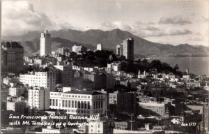 San Francisco Famous Russian Hill Mt Tamalpais California Vintage RPPC C035