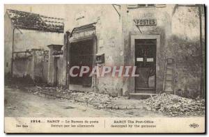 Old Postcard Hotel Post Barcy The post office destroyed by German Militaria