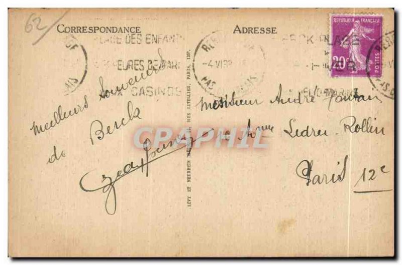 Old Postcard Berck Plage Des Walkers Boat Unloading