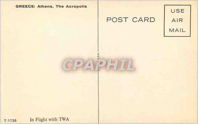 Postcard Modern Greece Athens The Acropolis