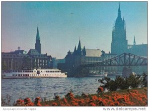 Germany Frankfurt Dom und Eisernen Steg