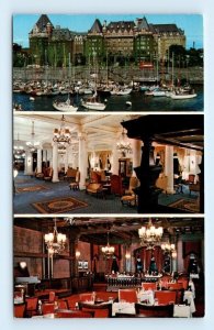 Empress Hotel multiview restaurant interior VICTORIA B.C. Canada Postcard