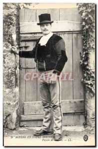 Old Postcard Folklore Peasant Gourin