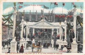 Sydney Australia Martin Place Prince of Wales Visit Antique Postcard J79265