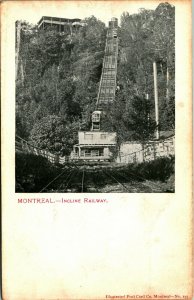 Incline Railway Montreal Quebec Canada UNP Unused UDB 1900s Postcard