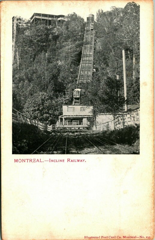 Incline Railway Montreal Quebec Canada UNP Unused UDB 1900s Postcard