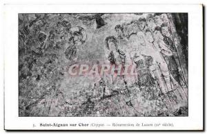 Postcard Old Saint Aignan Crypt Resurrection of Lazarus (11th)