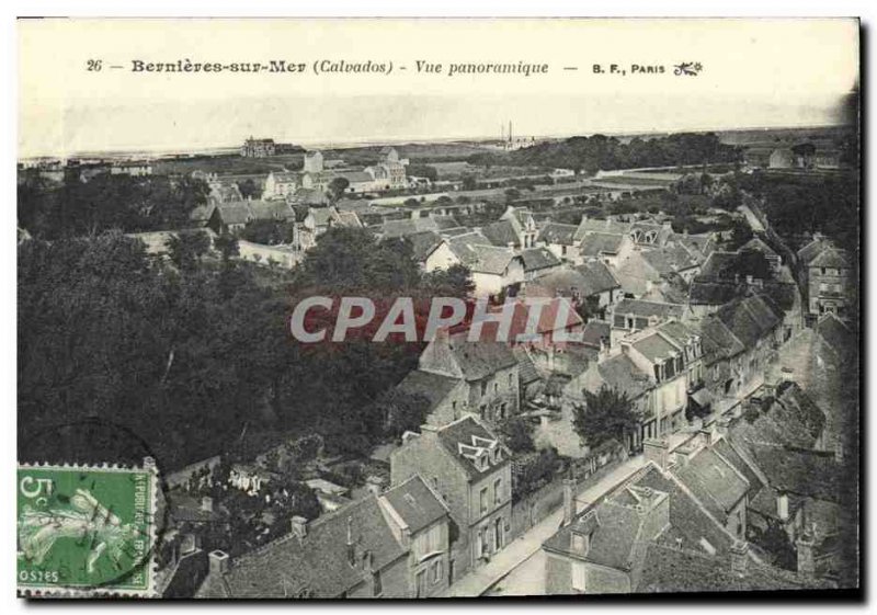 Old Postcard Bernieres Sur Mer Panoramic