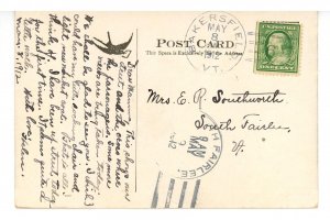 VT - Bakersfield. Main Street Looking South  ca 1912