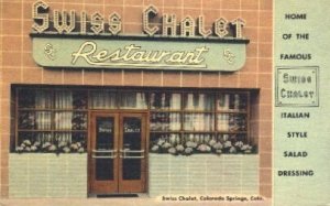 Swiss Chalet Restaurant Colorado Springs, CO, USA Unused 