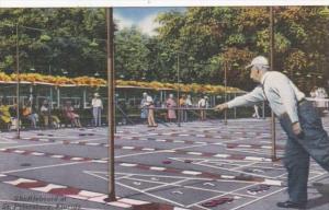 Florida St Petersburg Playing Shuffleboard 1955
