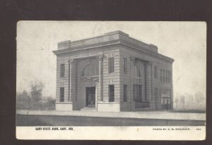 GARY INDIANA GARY STATE BANK BUILDING VINTAGE POSTCARD 1908