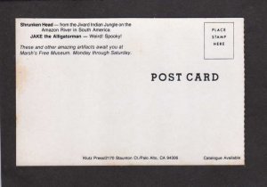 WA Marsh's Free Museum Store Alligator Man Long Beach Washington Postcard