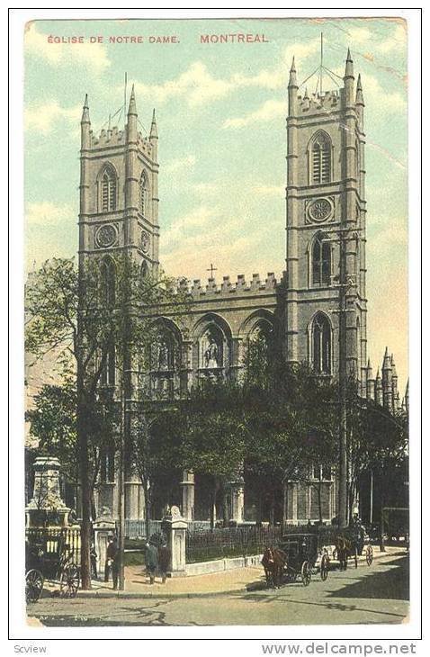 Eglise de Notre Dame, Montreal, Quebec, Canada, PU-1913