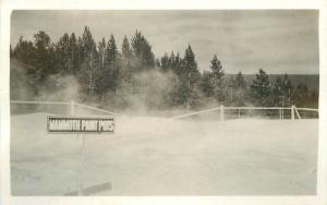 1920s Yellowstone Wyoming Mammoth Paint Pots RPPC real photo postcard 1437