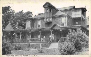 Highland Cottage Terra Alta West Virginia 1925 postcard