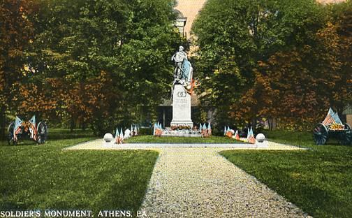 PA - Athens. Soldiers' Monument