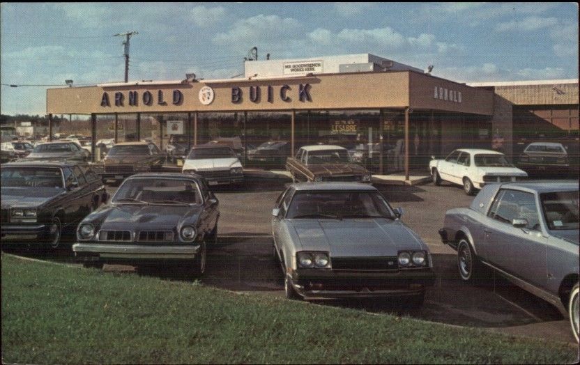 Hurffville NJ Arnold Buick Car Dealership 1970sEarly 80s Postcard