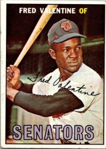 1967 Topps Baseball Card Fred Valentine Washington Senators sk1926
