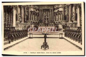 Postcard Auch Old St. Mary's Basilica Altar Choir 1609