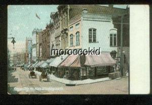 KANSAS CITY MO 1911 POSTCARD MAIN STREET TRUNK FACTORY CL...