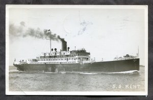 dc96 - Steamer SS Kent 1947 Real Photo Postcard