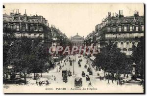 Old Postcard Paris Avenue I & # 39Oera