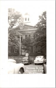 Real Photo Postcard Howard County Court House in Ellicott City, Maryland