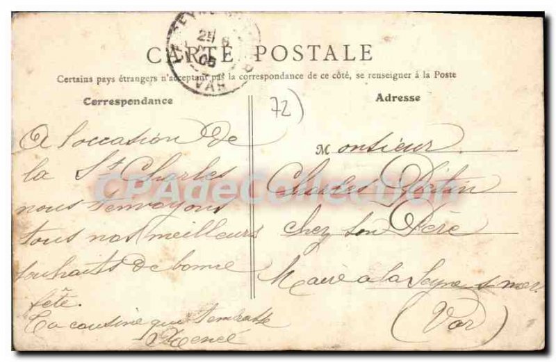 Postcard Old Mamers Place De La Republique