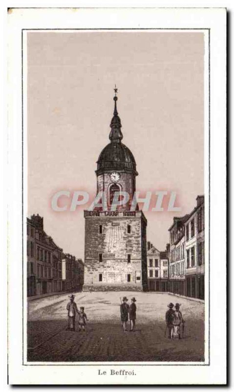 Old Postcard The Belfry Amiens